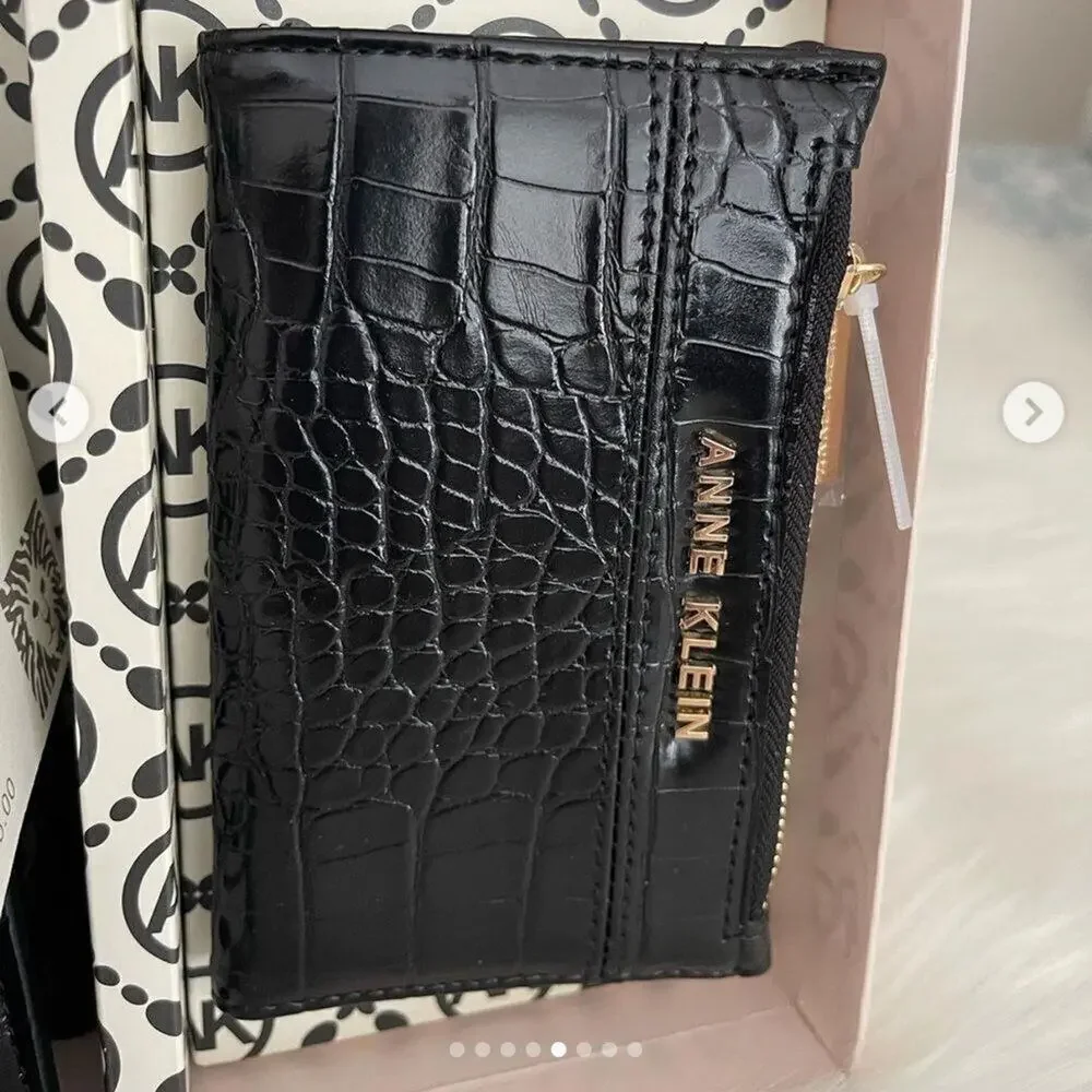 ANNE KLEIN Black Satchel with Wallet AKG5041 New in Box / with Tag MSRP $95